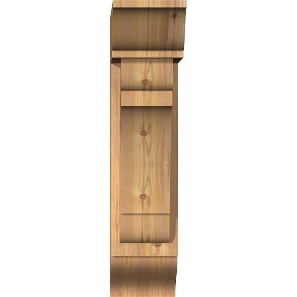 Olympic Traditional Smooth Bracket W/ Offset Brace, Western Red Cedar, 7 1/2W X 20D X 32H